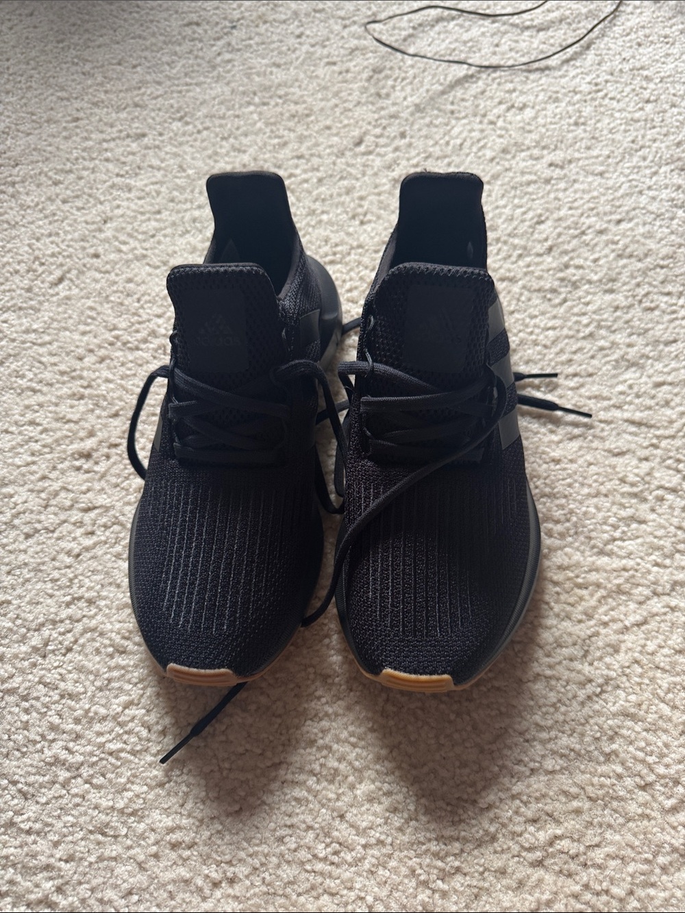 Never been worn Adidas Men’s Black Knit Running Shoes